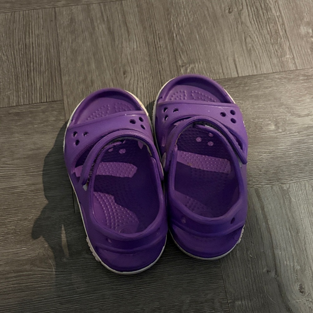 CROCS Kids Purple Sandals - Picture 2 of 5
